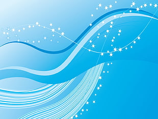 animated photo of white stars and blue waves